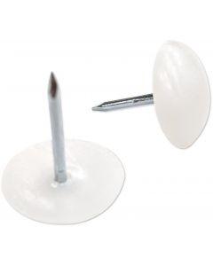 Furniture Glide White Plastic Oval Nail in 3/4" Box 400 - m903-3344