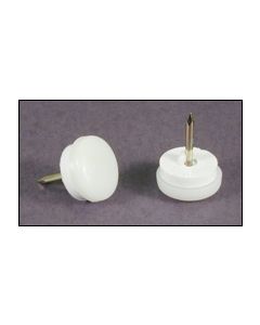 Furniture Glide White Shock and Sound absorbing Nylon Round Nail in 7/8" Box 100 - m903-6173