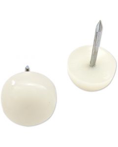 Furniture Glide White Plastic Round Nail in 5/8" Box 400 - m903-8554