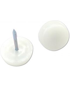Furniture Glide White Plastic Round Nail in 3/4" Box 400 - m903-8564
