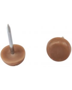 Furniture Glide Brown Plastic Round Nail in 1/2" Box 400 - m903-8644