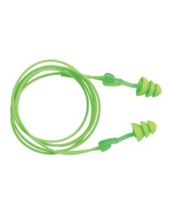 Moldex® Universal Multiple Use Glide® 3-Flange TPE (Thermoplastic Elastomer) Foam Corded Earplugs