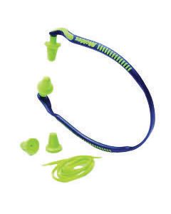 Moldex® Jazz Band® Blue And Bright Green Under Chin Banded Earplugs With Optional Breakaway Cord