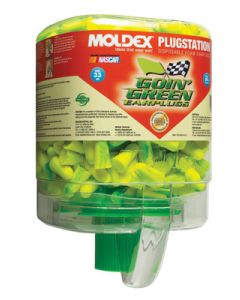 Moldex® PlugStation® Earplugs Dispenser (Includes 250 Pair Single Use Goin' Green® Tapered Foam Uncorded Earplugs)