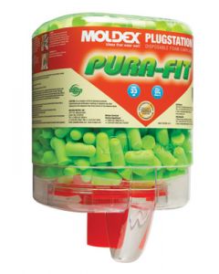 Moldex® PlugStation® Earplugs Dispenser (Includes 250 Pair Single Use Pura-Fit® Tapered Polyurethane Foam Uncorded Earplugs)