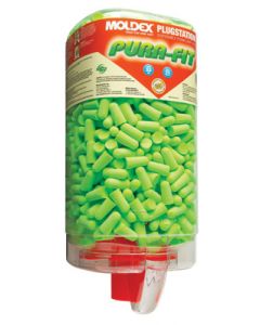Moldex® PlugStation® Earplugs Dispenser (Includes 500 Pair Single Use Pura-Fit® Tapered Polyurethane Foam Uncorded Earplugs)