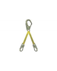 MSA Rebar Web Assembly With 18" Legs, 36CL Rebar Steel Snap Hook And (2) 36C Steel Snap Hooks