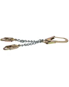 MSA Rebar Chain Assembly Restraint Lanyard With 36CL Rebar Steel Snap Hook And (2) 36C Steel Snap Hooks