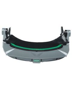 MSA Gray Polycarbonate V-Gard® Elevated Temperatures Visor Frame With 3 Point Suspension And Debris Control For Use With Slotted Caps