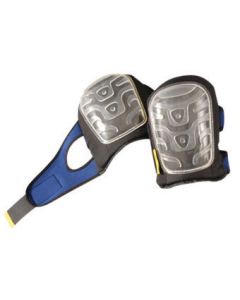 OccuNomix Silver Premium EVA Foam Knee Pad With Hook And Loop Neoprene Split Strap Closure And Black Gel Hard PE Flat Cap