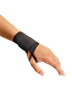 OccuNomix 3" Black Wrist Assist™ Woven Elastic Ambidextrous Wrist Support With Hook And Loop Closure And Thumb Loop