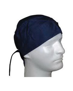 OccuNomix Navy Blue Tuff Nougies™ 100% Cotton Doo Rag Tie Hat With Plastic Hook Closure And Holographic Hangtag