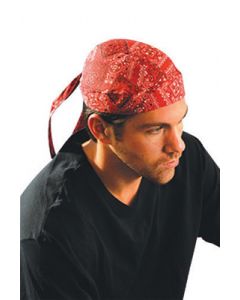 OccuNomix Assorted Color Tuff Nougies™ 100% Cotton Doo Rag Tie Hat With Plastic Hook Closure And Holographic Hangtag