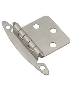 Satin Nickel Non Self-Closing Hinge by Hickory Hardware sold as Pair - P139-SN