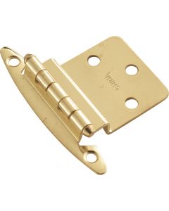 Polished Brass Non Self-Closing Hinge by Hickory Hardware sold in Pair - P140-3
