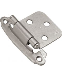 Satin Nickel Self-Closing Hinge by Hickory Hardware sold as Pair - P244-SN