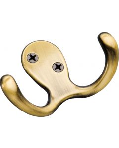 Antique Brass 3/8" [9.53MM] Utility Hook by Hickory Hardware sold in Each - P27115-AB