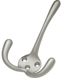 Satin Silver Cloud 3/4" [19.05MM] Coat And Hat Hook by Keeler Cabinet sold in Each - P27335-SC