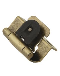 Antique Brass Single Demountable 1/2" Overlay Hinge by Hickory Hardware, SKU: P5313-AB