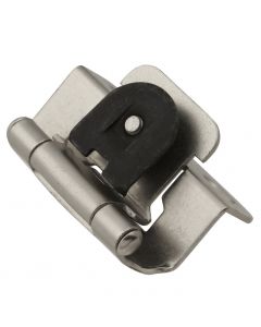 Satin Nickel Single Demountable 1/2" Overlay Hinge by Hickory Hardware, SKU: P5313-SN