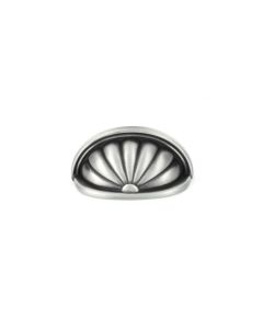 Satin Pewter Antique 3in. Cup Pull, Newport by Hickory Hardware P535-SPA - Discontinued