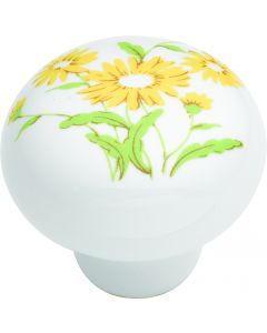 Yellow Flower 1-3/8" [35.00MM] Knob by Hickory Hardware sold in Each - P632-YF