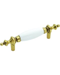 White 3" [76.20MM] Barrel Pull by Hickory Hardware sold in Each - P64-W