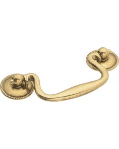 Lancaster Hand Polished 3" Drop Bail Pull, Manor House by Hickory Hardware - P8049-LP