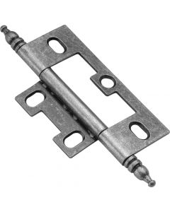 Silver Medallion Self-Mortise Hinge by Hickory Hardware sold in Pair - P8293-SM