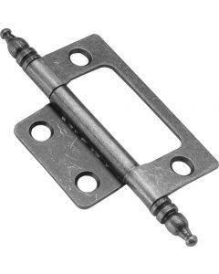 Silver Medallion Self-Mortise Hinge by Hickory Hardware sold in Pair - P8294-SM