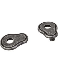Distressed Antique Silver Escutcheon by Jeffrey Alexander - PE02-SIM