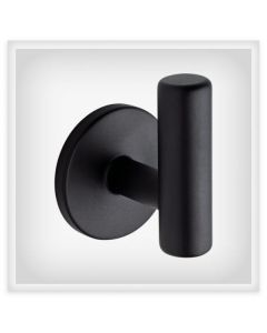Flat Black 2" [51.00MM] Industrial Post Single Prong Hook by Liberty - B29527C-FB-C