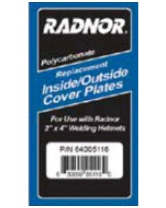Radnor® 2" X 4 1/4" Polycarbonate Cover Plate For Cobra™ 24" 24FP, 24S, 24SS And 24V Welding Helmets