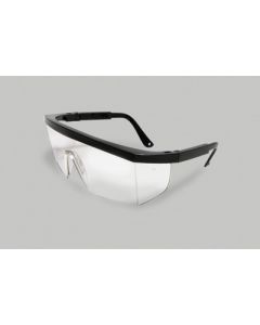 Radnor® Retro Series Safety Glasses With Black Frame, Clear Anti-Scratch Lens And Integrated Sideshields