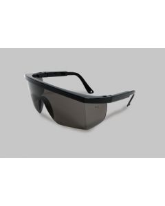 Radnor® Retro Series Safety Glasses With Black Frame, Gray Anti-Scratch Lens And Integrated Sideshields