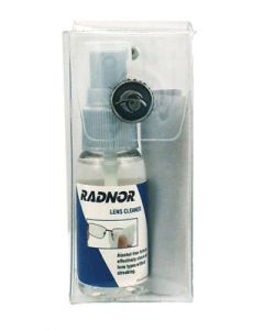 Radnor® 1 Ounce Pump Bottle Alocohol-Free Lens Cleaner With Microfiber Cloth For Polycarbonate, Plastic And Glass Eyewear Lenses