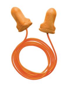 Radnor® Single Use T-Shaped Orange Polyurethane And Foam Corded Earplugs (100 Pair Per Box)