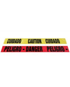 Radnor® 3" X 1000' Red 2 mil Bilingual Barricade Tape "Danger Peligro"
