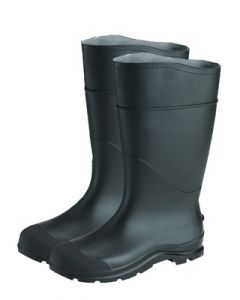 Radnor® Size 12 Black 14" PVC Economy Boots With Lugged Outsole Steel Toe