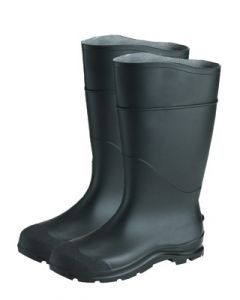 Radnor® Size 14 Black 14" PVC Economy Boots With Lugged Outsole Steel Toe