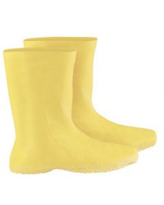 Radnor® Large Yellow 12" Latex Hazmat Overboots With Ribbed And Textured Outsole
