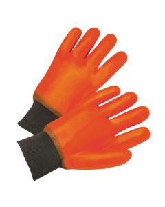 Radnor® Large Orange PVC Jersey Lined Cold Weather Gloves With Knit Wrist