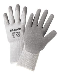 Radnor® Large Gray Thermal String Knit Cold Weather Gloves With Latex Palm Coating