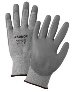 Radnor® 2X Gray 13 Gauge High Denisity Polyurethane Cut Resistant Gloves With Seamless Knit Wrist, Polyurethane Palm Coating And HPPE Shell