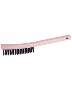 Radnor® Carbon Steel Curved Handle Scratch Brush 3 X 19 Rows