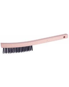 Radnor® Carbon Steel Curved Handle Scratch Brush 3 X 19 Rows