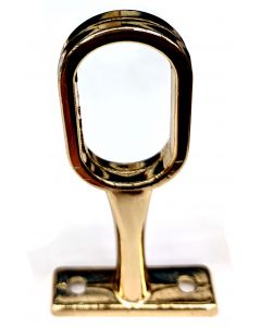 Polished brass metal closet rod center support 15mmx30mm - discontinued - ro661pb