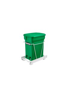 Single Waste White Wire Pullout Compo+ bin Green RV-1216-CKGR-1