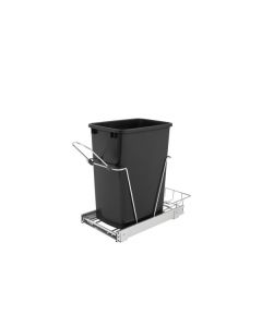 35 Qt Pull-Out Waste Container with Full Ext. Slides, Black RV-12KD-18C S