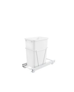 35 Quart Pull-Out Waste Container with Full Ext. Slides, White RV-12PB S